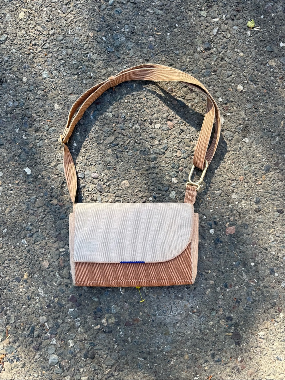 Rothy’s Canvas Crossbody Bag in Beige and Tan - Women's Everyday Shoulder Bag